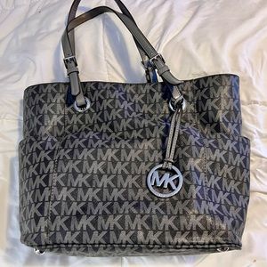 Gray Michael Kors purse